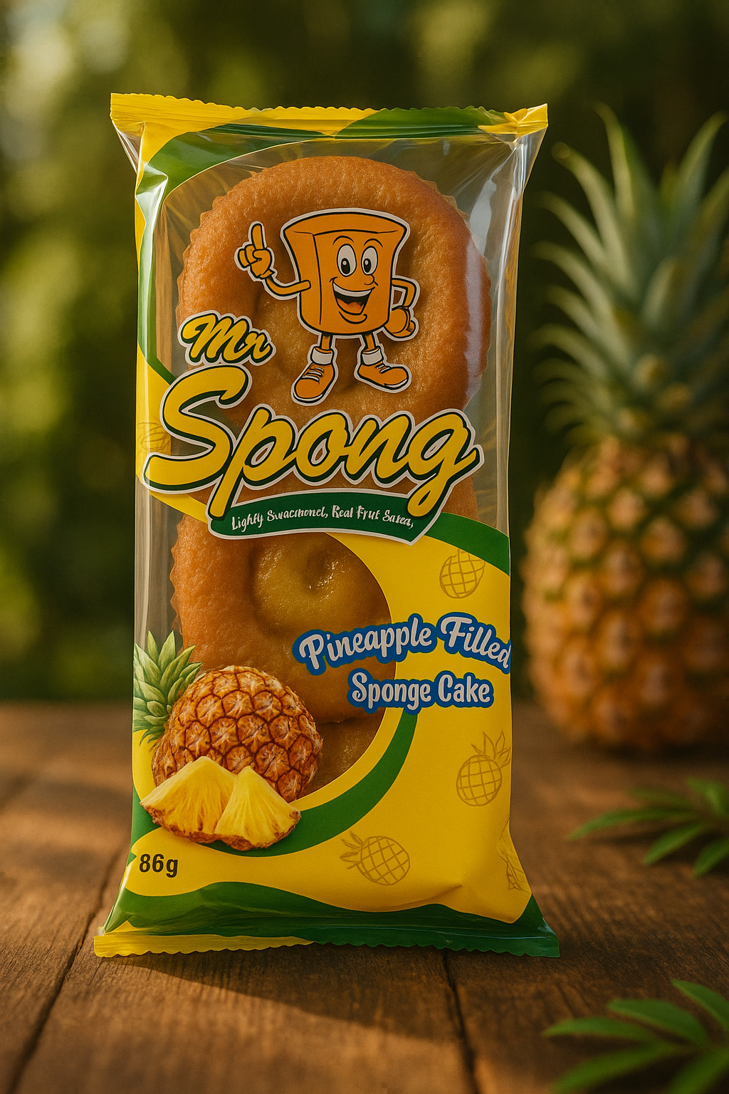 Mr. Spong -Filled Sponge Cake Case of 10 Units