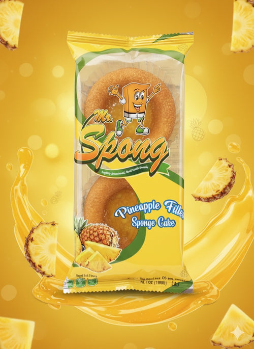 Mr. Spong -Filled Sponge Cake Case of 10 Units