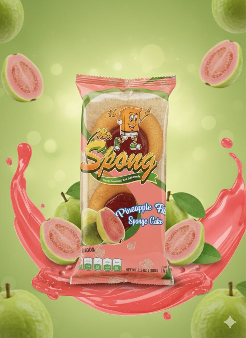 Mr. Spong -Filled Sponge Cake Case of 10 Units